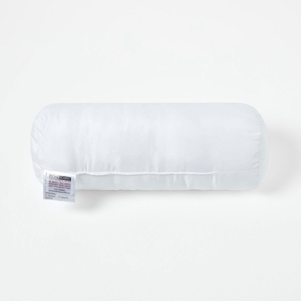 NACKENROLLE Füllkissen – Mikrofaser, 40/15 cm - Weiß, Textil (15/40cm) - Homescapes