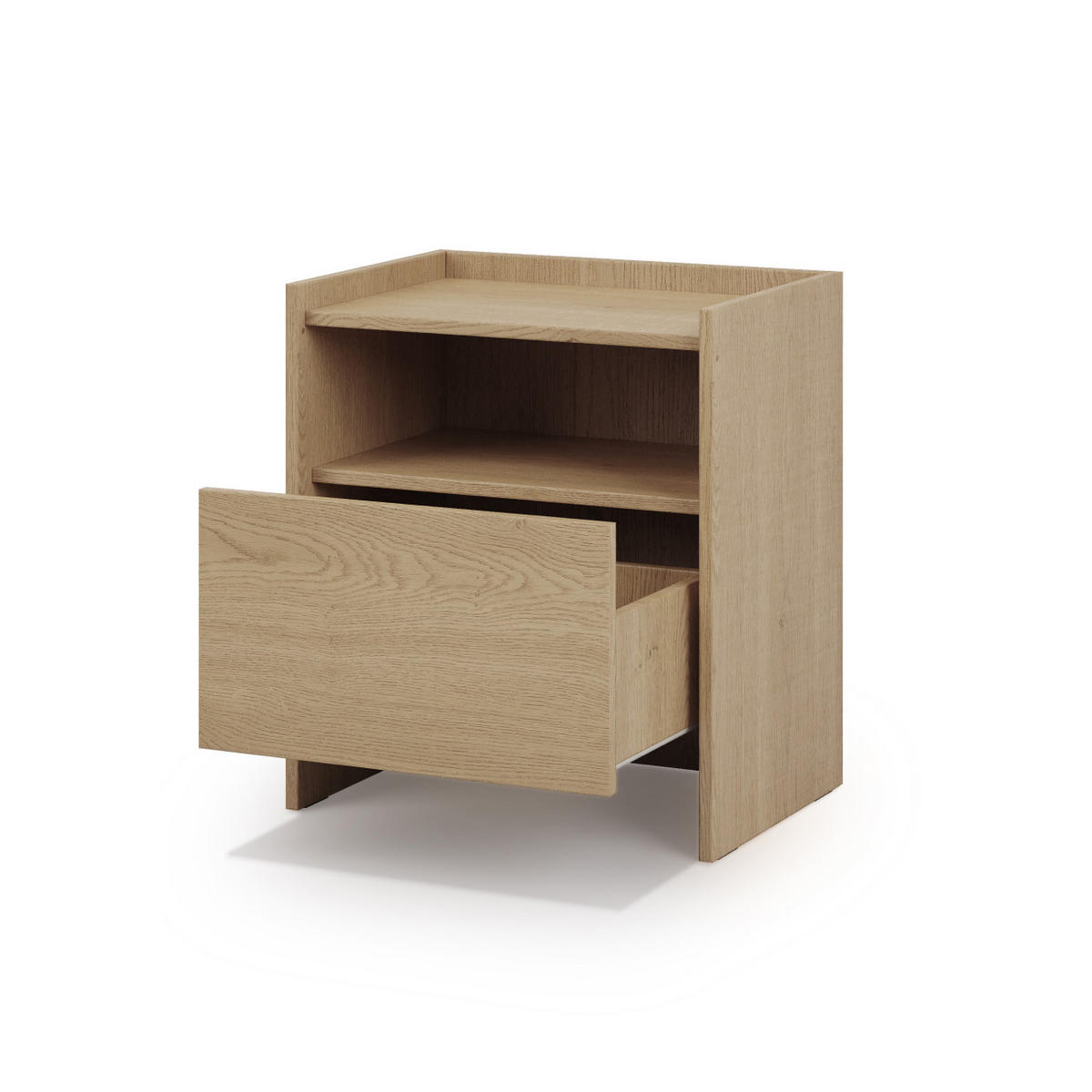 NACHTTISCH Juni mit 1 Schublade, 50 cm, eiche Cremona - Eichefarben, Holzwerkstoff (53/60/38cm) - Beautysofa