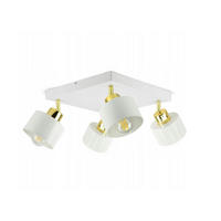 DECKENLEUCHTE Rollen - Goldfarben/Weiß, Metall (30/30/25cm) - kiki design