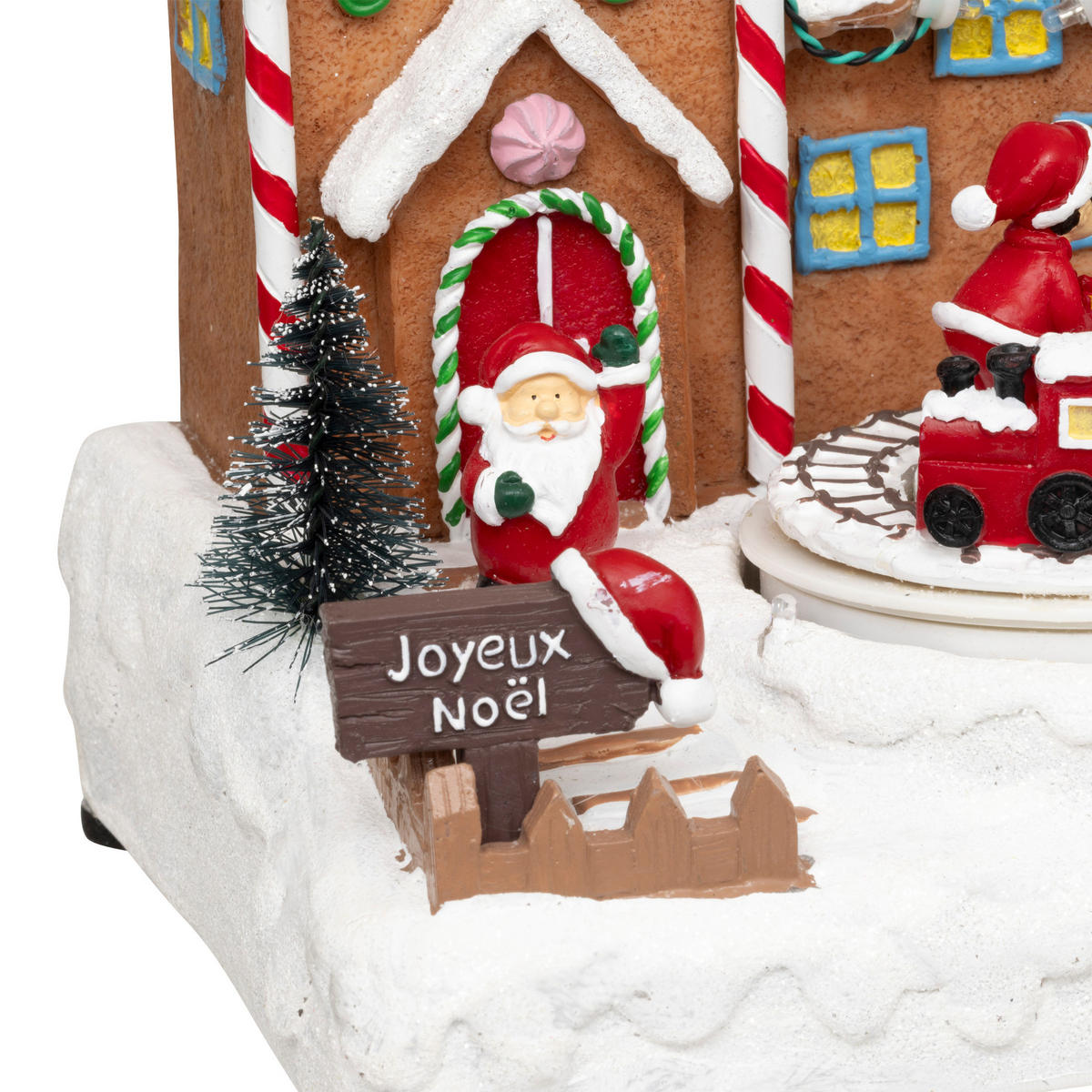 WEIHNACHTSSZENE Geschenkefabrik 23,2/24,5 cm - Multicolor, Kunststoff (16/24.5/23.2cm) - Fééric Lights and Christmas