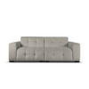 SOFA Kendal aus Samt dunkelgrau 4 Sitzplätze - Dunkelgrau, Textil (255/79/103cm) - Micadoni