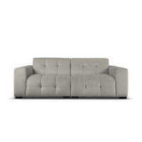 SOFA Kendal aus Samt dunkelgrau 4 Sitzplätze - Dunkelgrau, Textil (255/79/103cm) - Micadoni