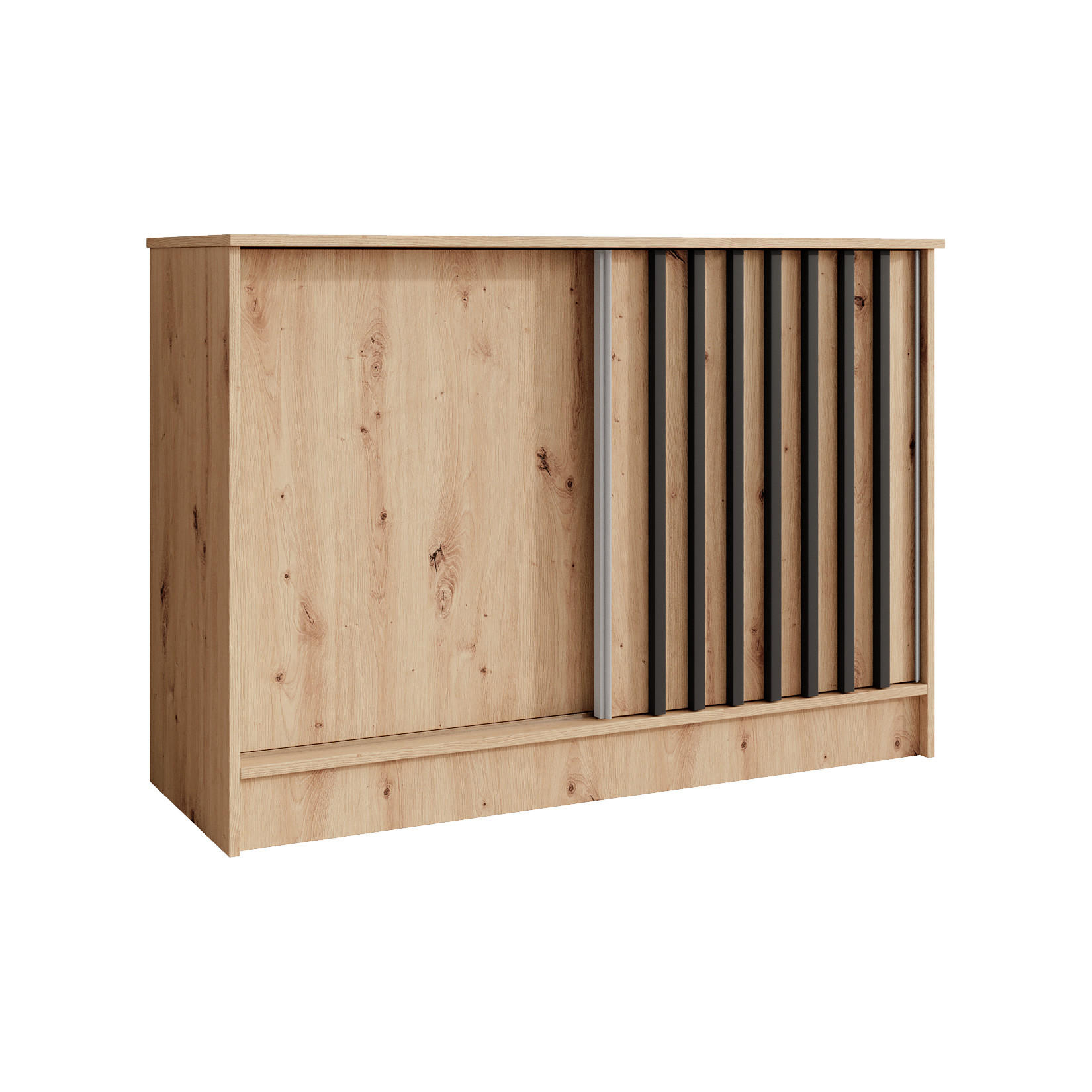 KOMMODE Horizon mit 2 Schiebetüren, eiche Artisan, 120 cm - Eiche Artisan, Holzwerkstoff (121/85/43.5cm) - Beautysofa