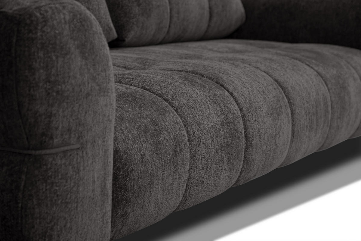SOFA SALVINI 2,5-Sitzer, dunkelgrau - Dunkelgrau, Holz/Textil (206/88/99cm) - Courtois Laville