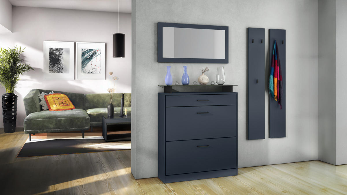 GARDEROBE Enigma Royal Blau - Dunkelblau, Holzwerkstoff (160/180/23cm) - Vladon