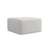 POUF Cord Grau - Hellgrau/Schwarz, Holzwerkstoff/Kunststoff (75/37/75cm) - Makamii