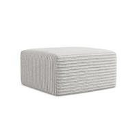 POUF Cord Grau - Hellgrau/Schwarz, Holzwerkstoff/Kunststoff (75/37/75cm) - Makamii