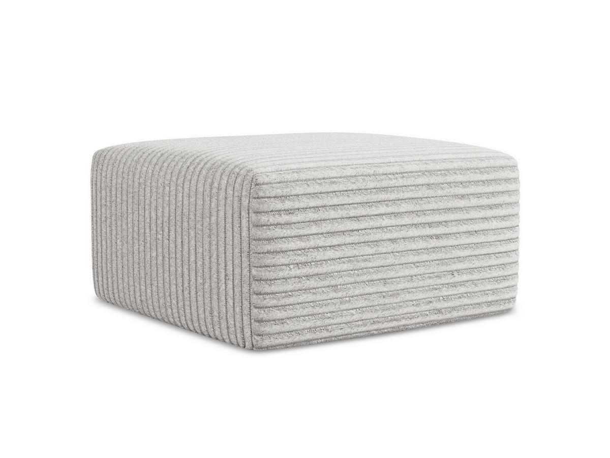 POUF Cord Grau - Hellgrau/Schwarz, Holzwerkstoff/Kunststoff (75/37/75cm) - Makamii