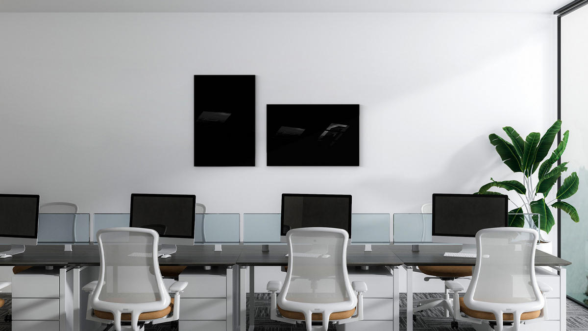 GLASBOARD - Schwarz 60x40cm - Schwarz, Glas (100/80/0.7cm) - ALLboards