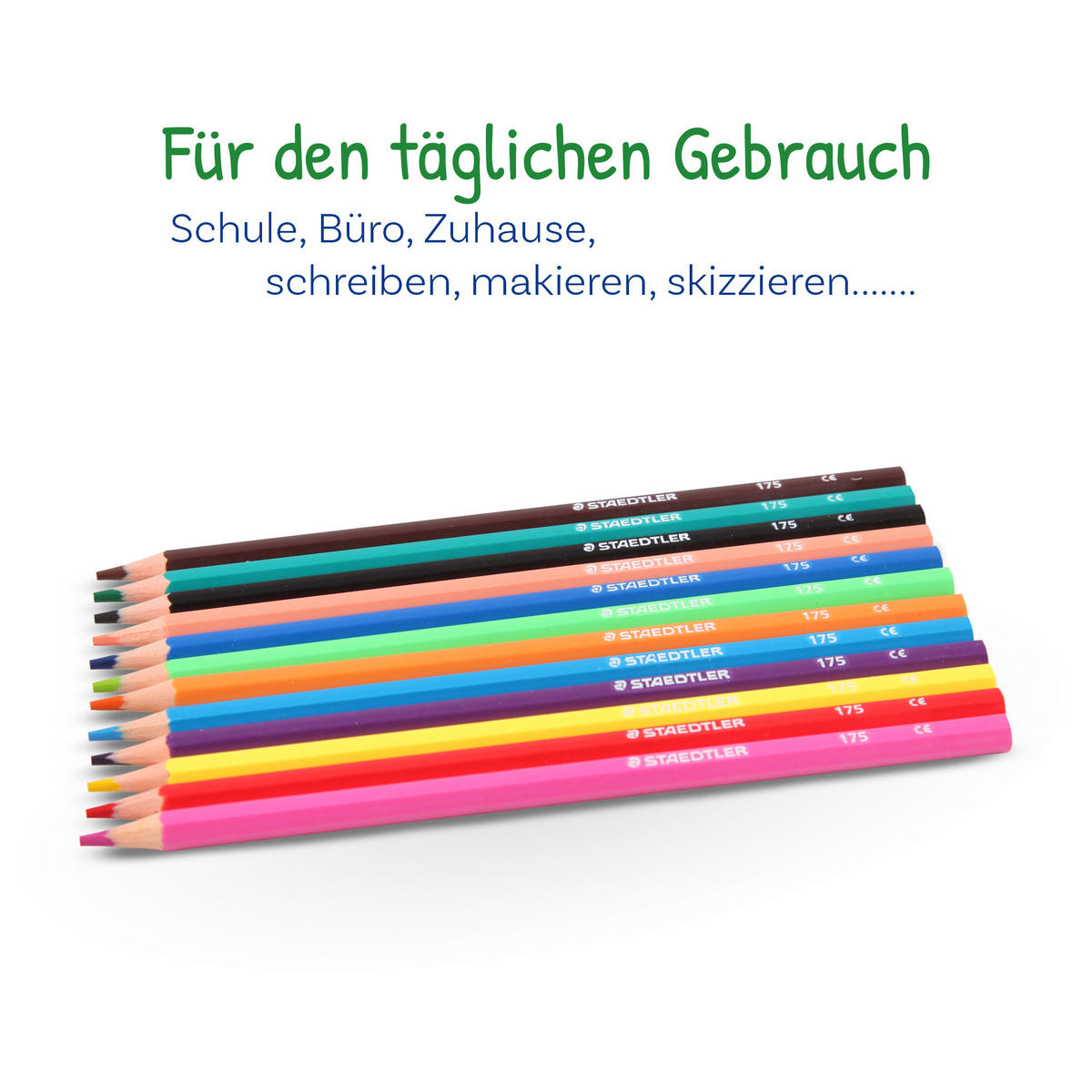 BUNTSTIFTE Set, 2 x 12er Set Farbstifte aus Holz für Kinder und Erwachsende,12 Farben - Vorgespitzte Holzstifte zum Malen oder Zeichnen - Gelb/Multicolor, Naturmaterialien (9/19cm) - Bestlivings
