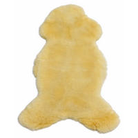 SCHAFFELL Premium Merino Lammfell Natur Medizinisch gegerbt geschoren ca. 115 cm - Gelb, Fell (65/115cm) - Provellus
