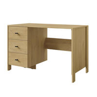 SCHREIBTISCH mit Schubladen Ethan 3S 120 Eiche Cremona - Eichefarben/Schwarz, Holzwerkstoff/Metall (60/120/76cm) - mzm24