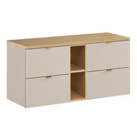 WASCHTISCHUNTERSCHRANK 120.6cm Azel Kaschmir - Beige, Holzwerkstoff (120.6/52/46cm)