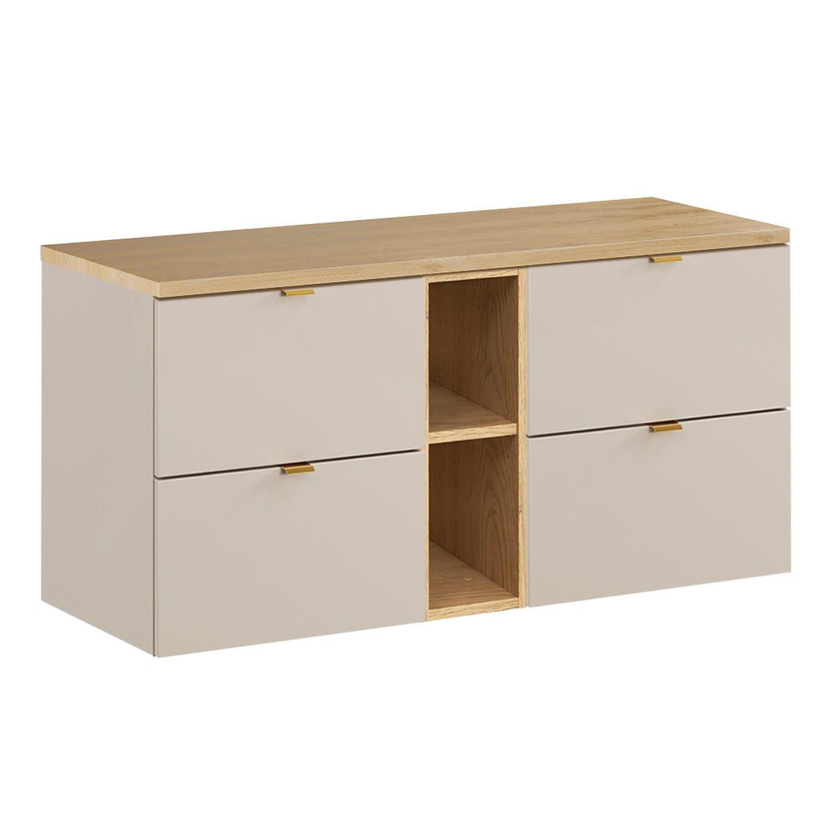 WASCHTISCHUNTERSCHRANK 120.6cm Azel Kaschmir - Beige, Holzwerkstoff (120.6/52/46cm)