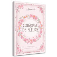 WANDBILD shabby chic rosengirlande - Pink, Textil (40/60cm) - Feeby