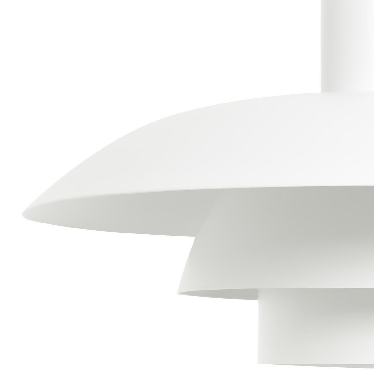 HÄNGELEUCHTE Weiß Hilba - Weiß, Metall (36/36/153cm) - Beliani