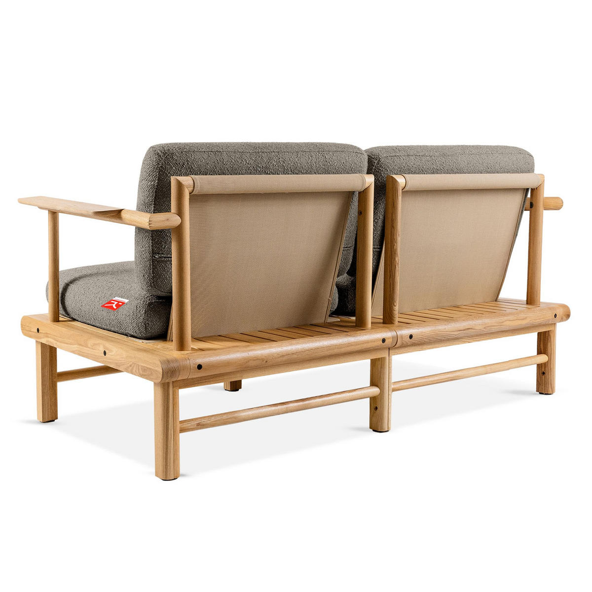 GARTENSOFA ATREDA 2-Sitzer - Grau, Holz/Textil (160/74/80cm) - KONSIMO®