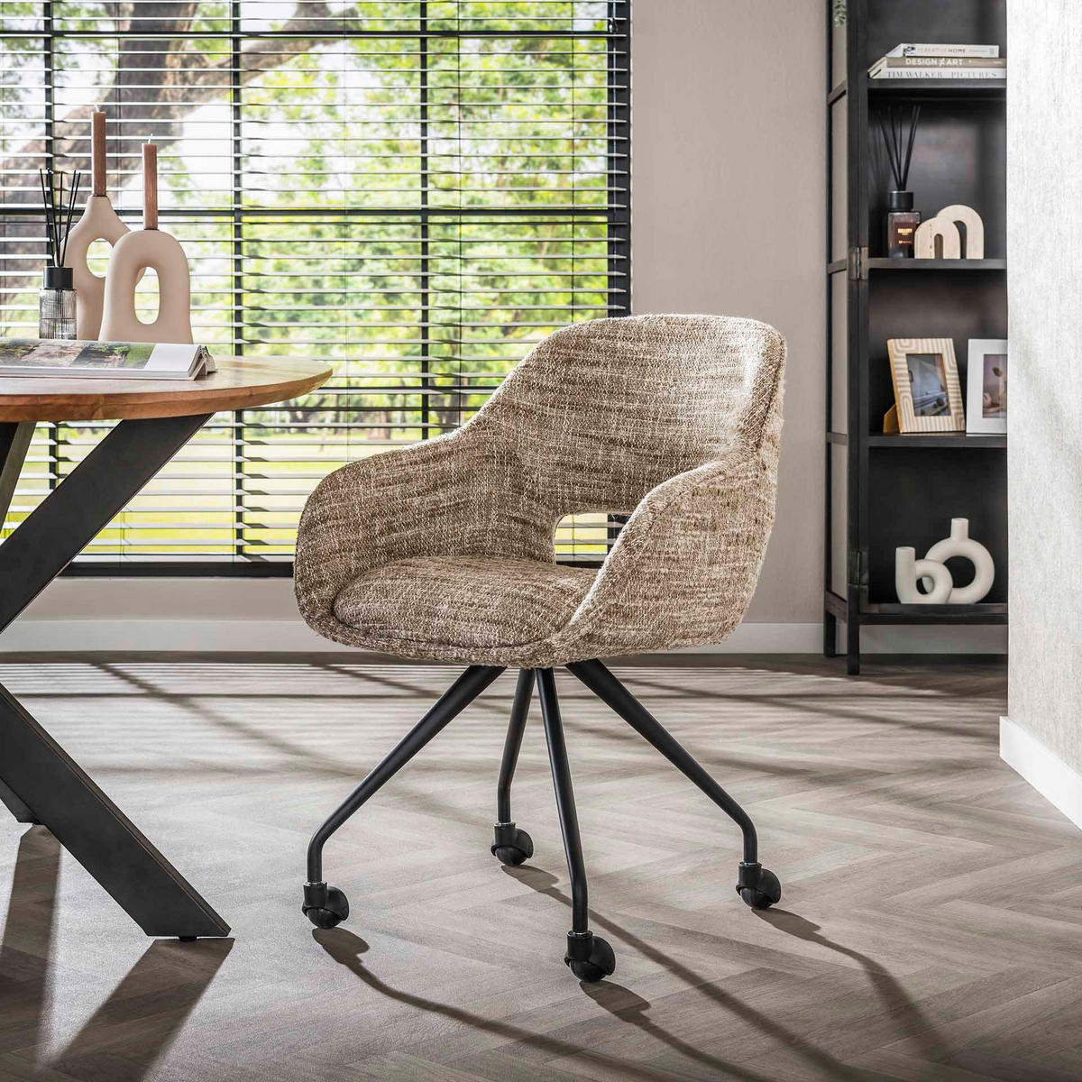 ESSZIMMERSTUHL Spring Beige 62/60/84 cm 2er-Set - Beige, Textil (60/84/62cm) - Hoyz Collection