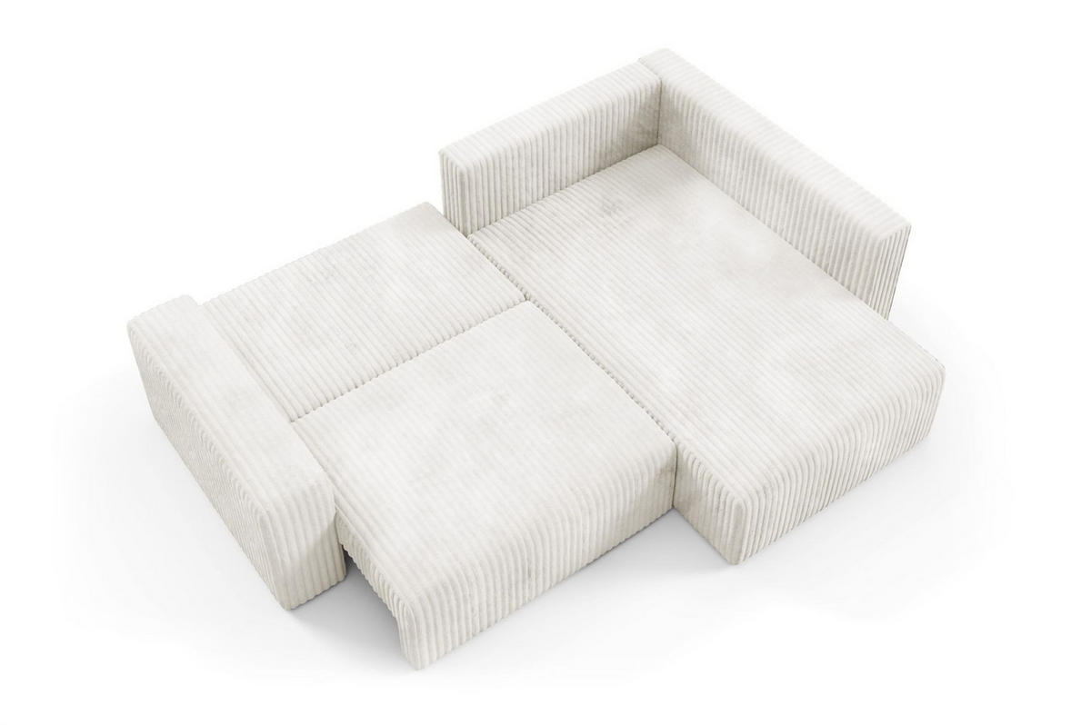 ECKSOFA Natalia Xl - Creme, Holzwerkstoff/Textil (245/182cm) - Fun Möbel