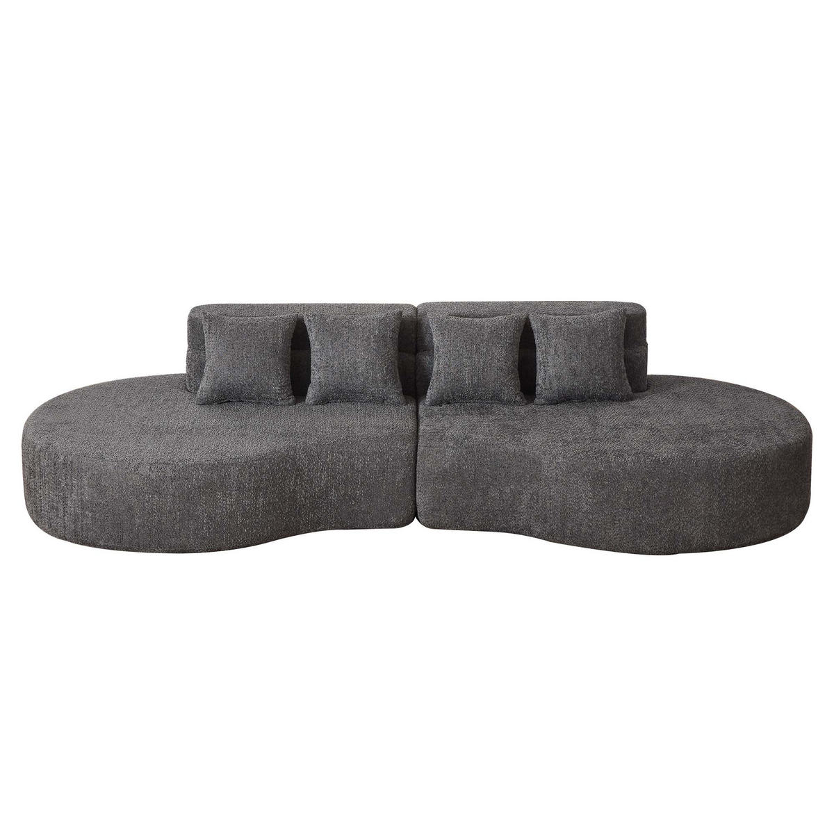 4-SITZER-SOFA DE-34556 Modularer Memory-Schaum Grau - Grau, Textil (110/65/310cm) - ComfortXL