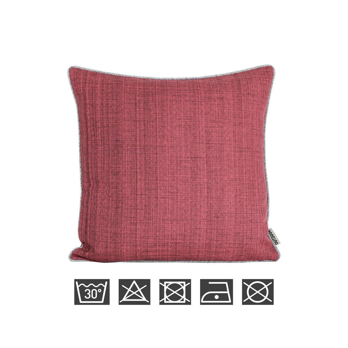 KISSENBEZUG Outdoor meliert 40x40 cm Altrosa - Altrosa, Textil (40/40cm) - TiborTex