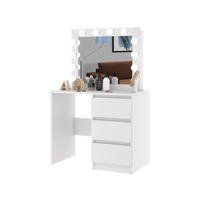 SCHMINKTISCH LU01+Bella B1 weiss - Weiß, Holzwerkstoff (90/141/50cm) - roe furniture