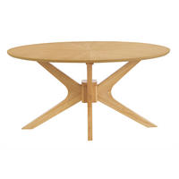 COUCHTISCH Oval Eiche Hell L90 DIELLI - Eiche Bianco, Holz (90/60/45cm) - Miliboo