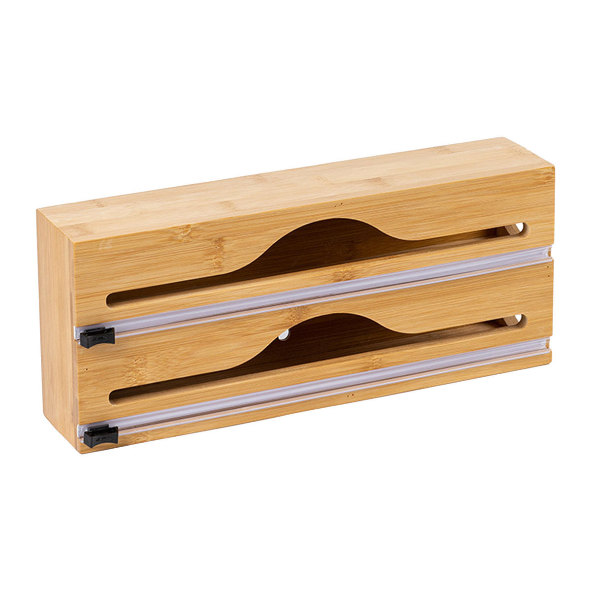 FOLIENSPENDER - Hellbraun, Holz/Kunststoff (33/14/7cm) - Relaxdays