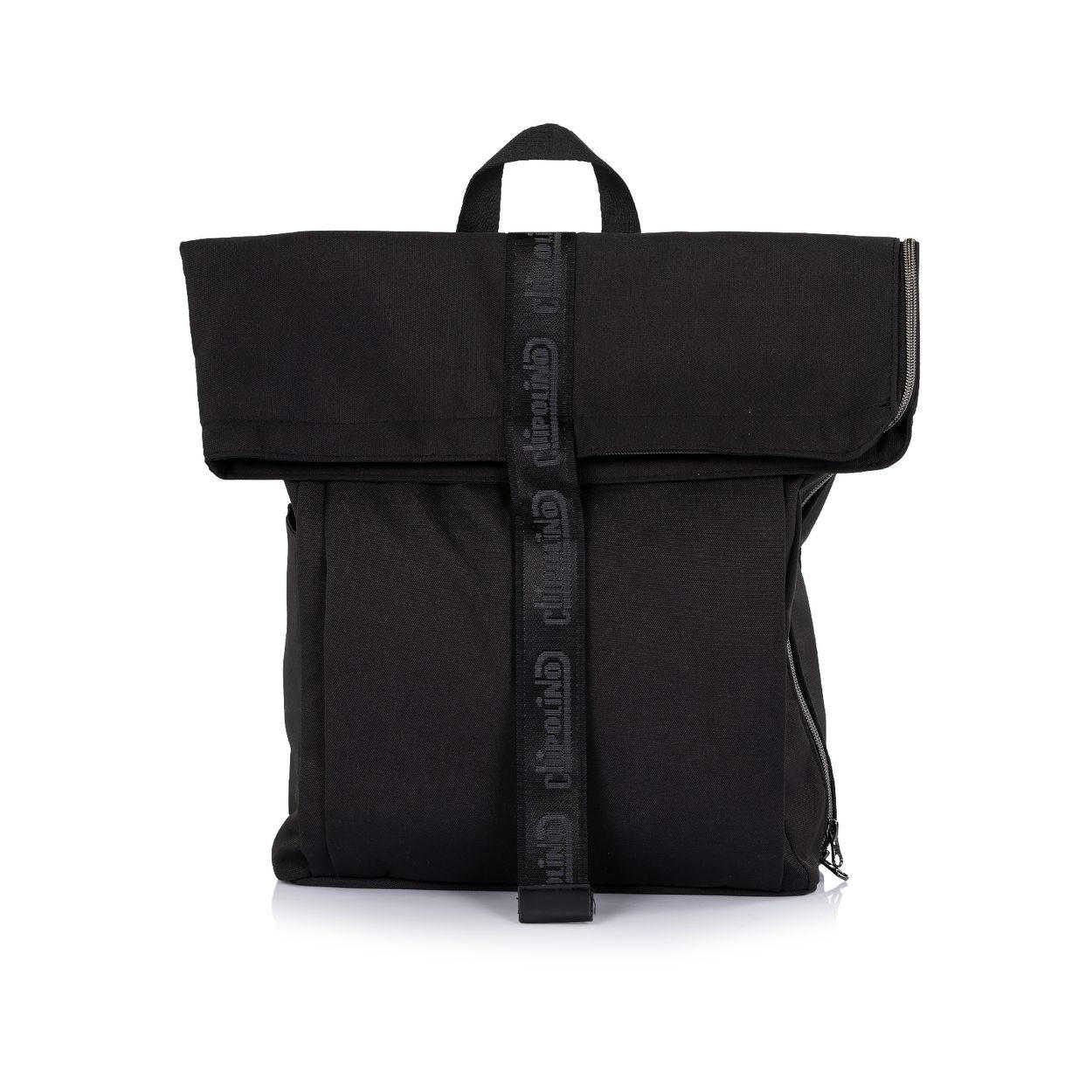 WICKELTASCHE CHRBL026 schwarz kompakt faltbar, Rucksackfunktion, Wickelauflage, Thermotasche - Schwarz, Textil (14/53/41cm) - Chipolino