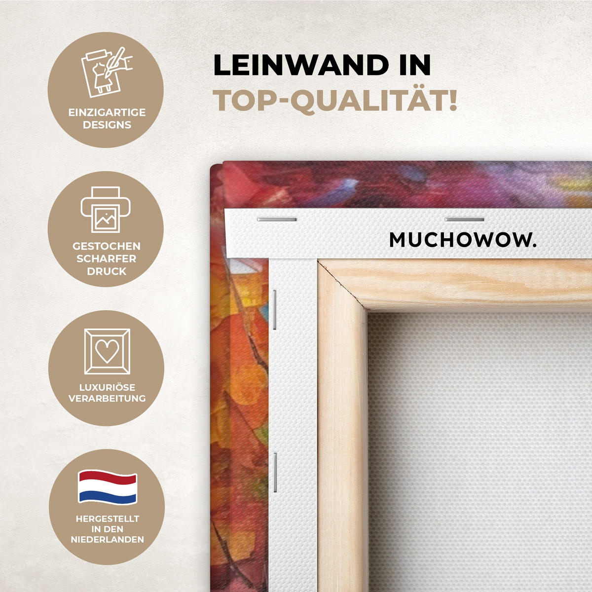 LEINWANDBILD Landschaft - Wald - Farben - Natur 60x80 cm - Multicolor, Textil (60/80cm) - MuchoWow