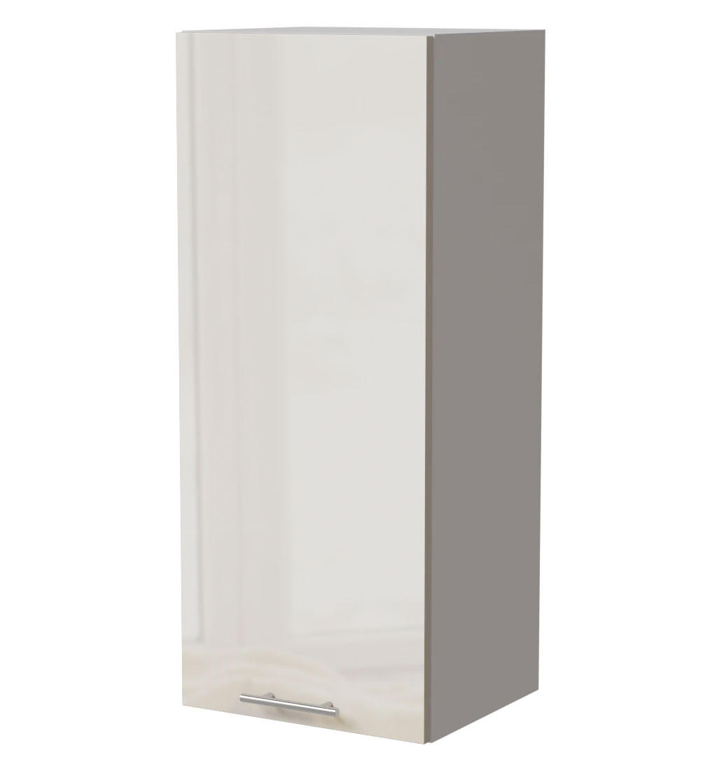 Feldmann-Wohnen Hängeschrank Creme, Weiß 40x96x32.5 cm