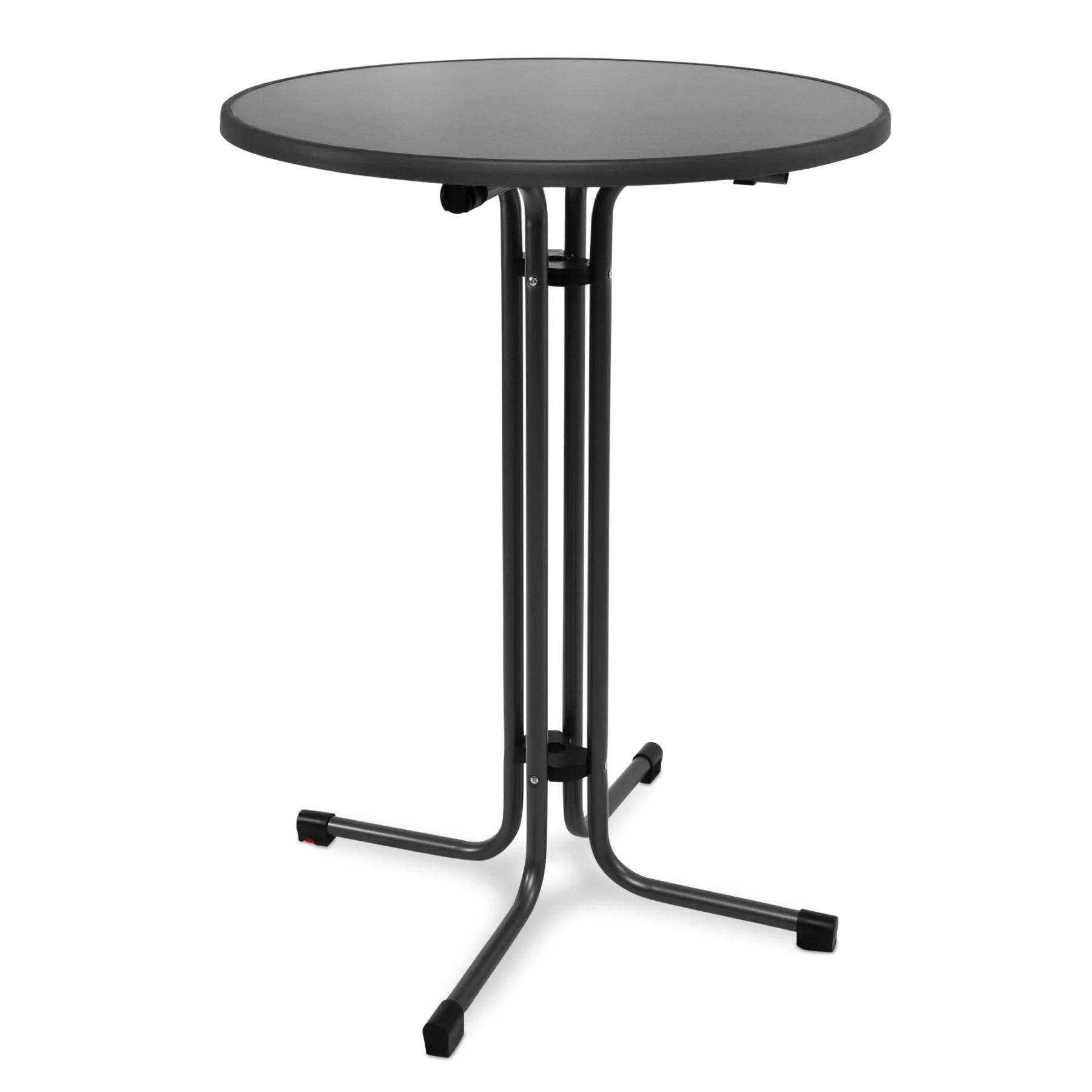 STEHTISCH Bellini - Schwarz, Metall (80/80/110cm) - Beautissu 