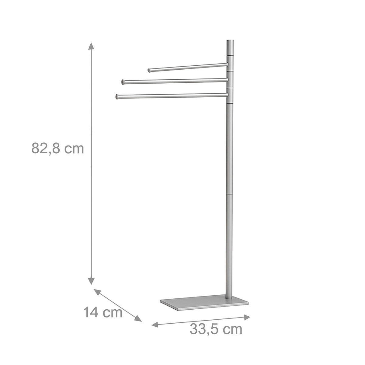 HANDTUCHSTÄNDER - Silberfarben, Textil/Metall (33.5/83/14cm) - Relaxdays