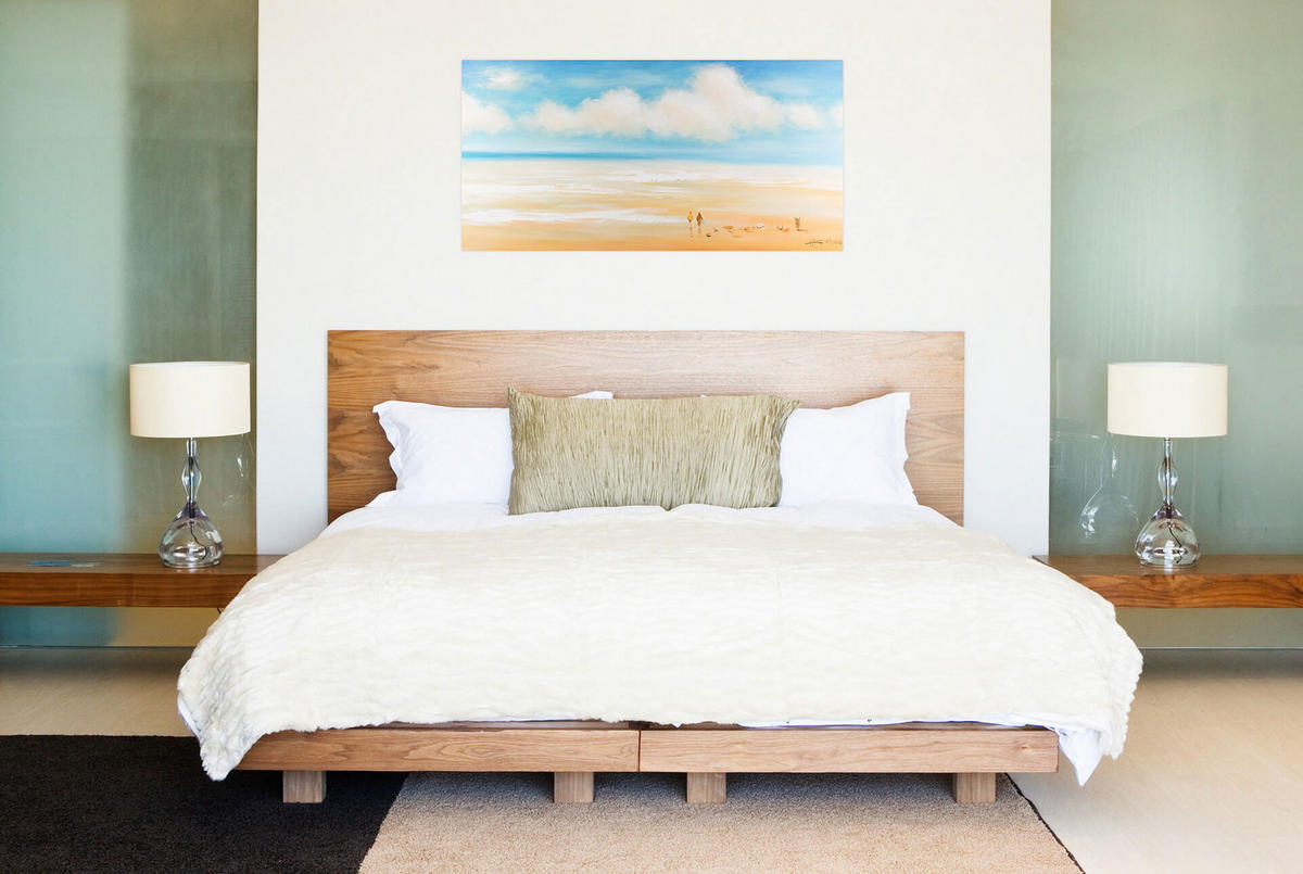 ÖLGEMÄLDE 120/60 cm - Blau, Holz/Textil (1.6/60cm) - KUNSTLOFT