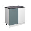 ECKUNTERSCHRANK R-Line Blau-Grau 86 cm, AP Anthrazit - Blaugrau/Weiß, Holzwerkstoff (86/81.6/60cm) - Vicco