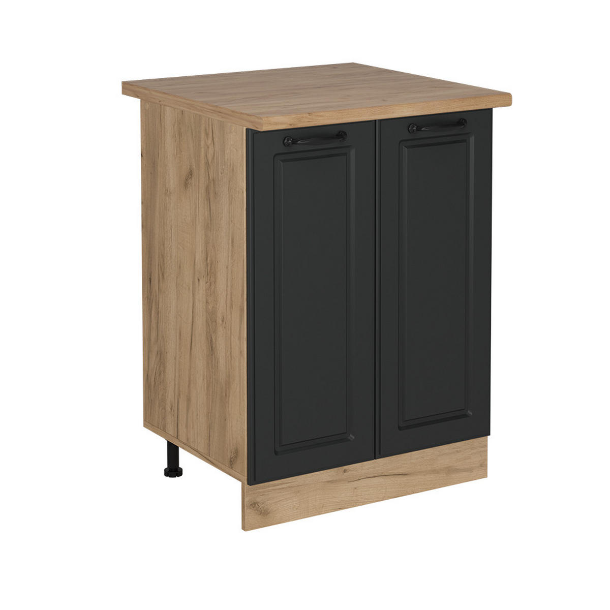 SPODNÍ SKŘÍŇKA KUCHYŇSKÉ LINKY R-Line Antracitový venkovský dům - medově dubová/antracitová, kompozitní dřevo (60/81.6/60cm) - Vicco