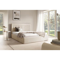 POLSTERBETT BEA I Bettkasten Lattenrost 180x200 Creme - Creme, Holz (180/200cm) - Furnistar