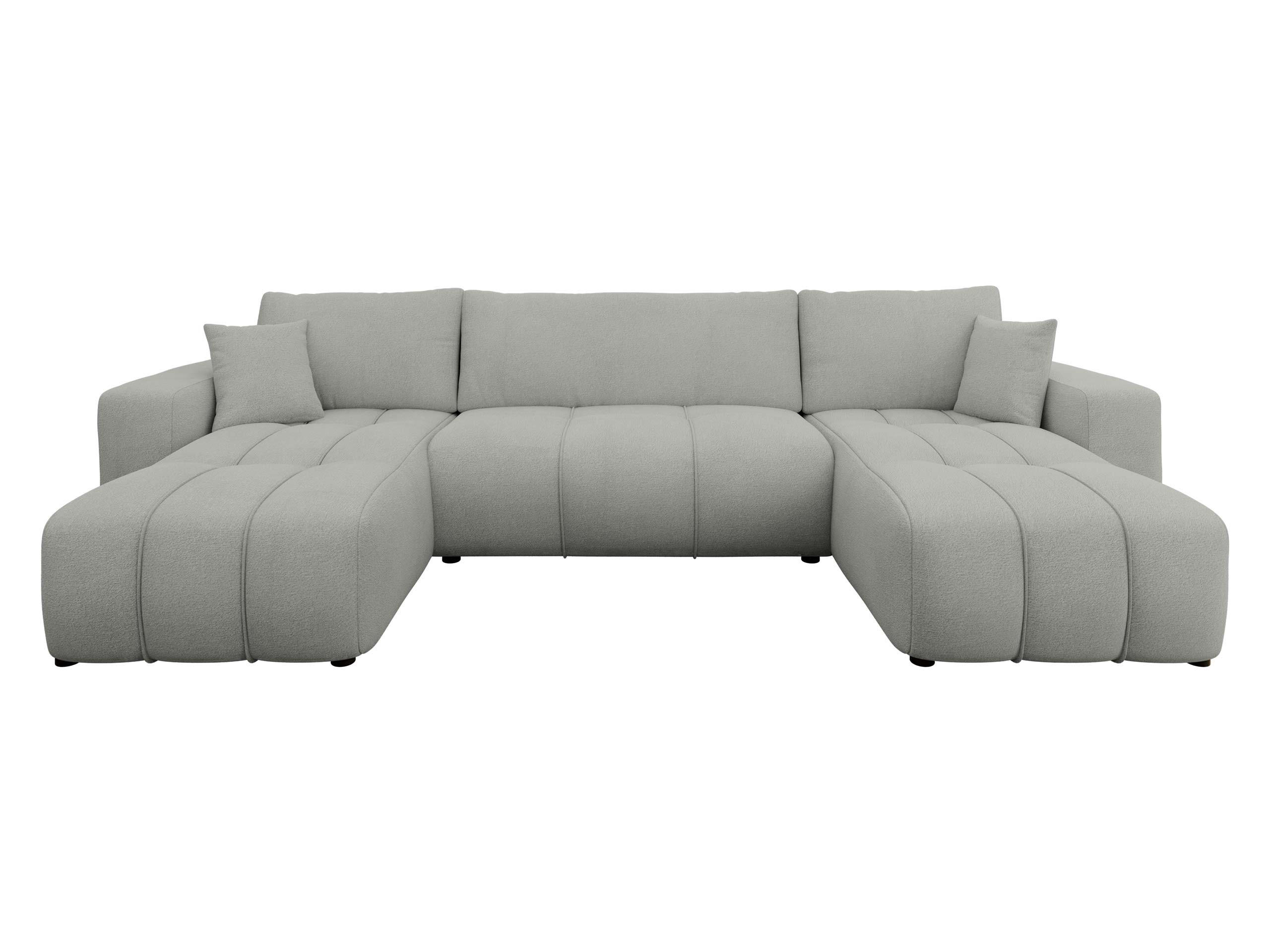 WOHNLANDSCHAFT Furyn U - Schwarz/Grau, Holz/Kunststoff (312/82/145cm) - MIRJAN24