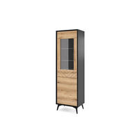 VITRINENSCHRANK BEIGE - Beige, Holzwerkstoff (54/179/39cm) - FURNLUX