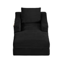 SCHLAFSESSEL DE-34921 zweilagig mit Bettfunktion Schwarz - Schwarz, Textil (162/68/100cm) - ComfortXL