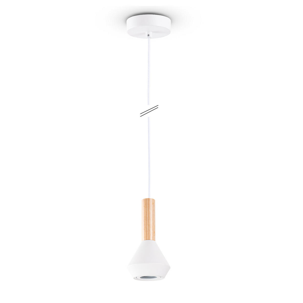 PENDELLEUCHTE Mora S - Weiß, Metall (10/10/18.7cm) - Paco Home