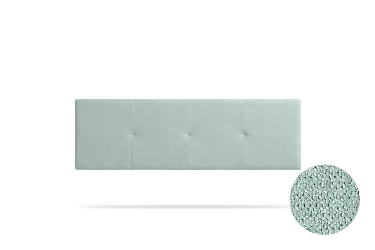 KOPFTEIL gepolstert ALTEA Aqualine 145x50x5 cm - Wassergrün - Moonia - Pastellgrün, Holz (145/5/50cm)