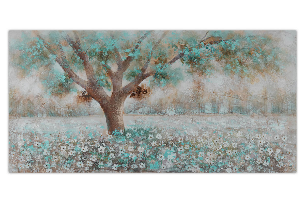 OLEJOMAĽBA 140/70 cm, Zvieratá - hnedá/biela, drevo/textil (140/70cm) - KUNSTLOFT