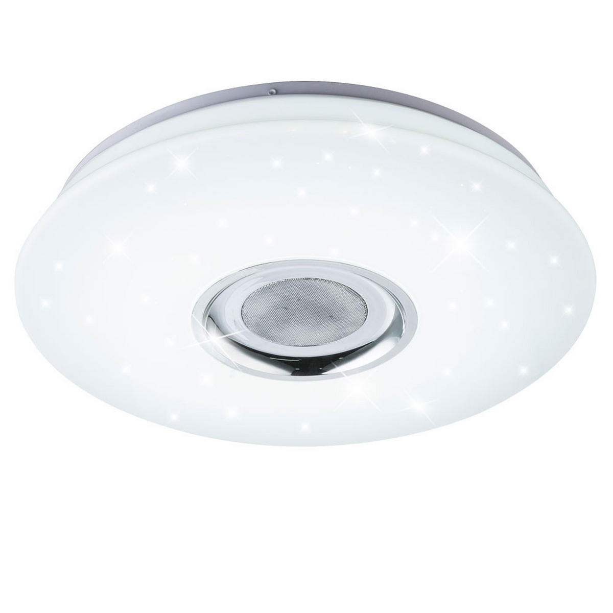 LED DECKENLEUCHTE Weiß mit Bluetooth und Lautsprecher - Weiß, Kunststoff (40/40/7.8cm) - Globo Lighting