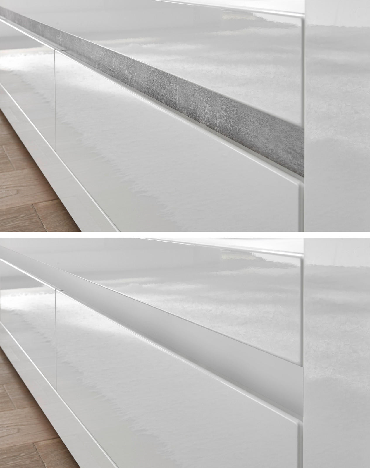 KOMMODE Hochglanz weiß, Highboard 100 x 112 cm mit Soft-Close - Weiß Hochglanz/Weiß, Holzwerkstoff/Kunststoff (100/112/35cm) - Furn.Design