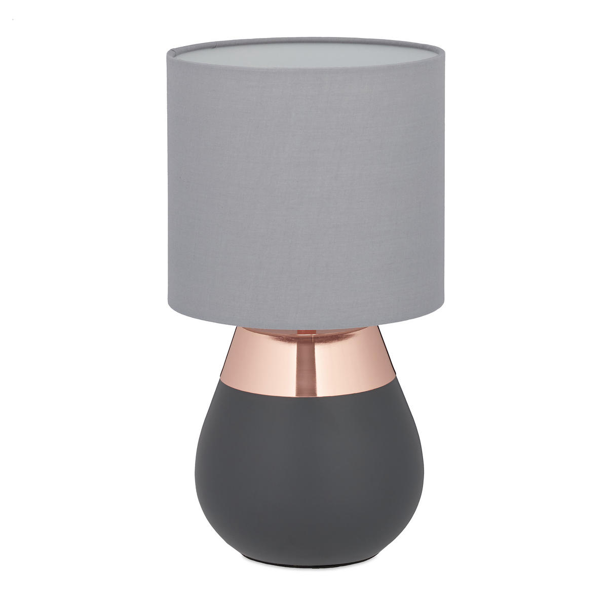 TISCHLAMPE - Multicolor, Kunststoff/Textil (18/18/32cm) - Relaxdays