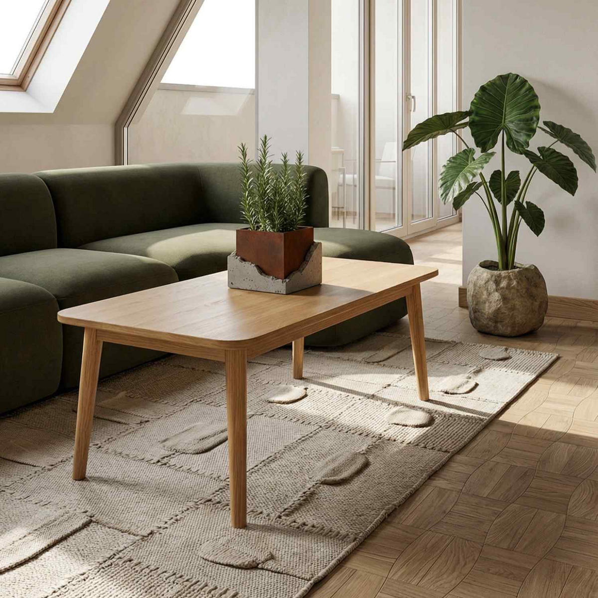 COUCHTISCH rechteckig Eiche massiv 70/125/52 cm - Eichefarben/Braun, Holz/Holzwerkstoff (70/125/52cm) - Furnhouse
