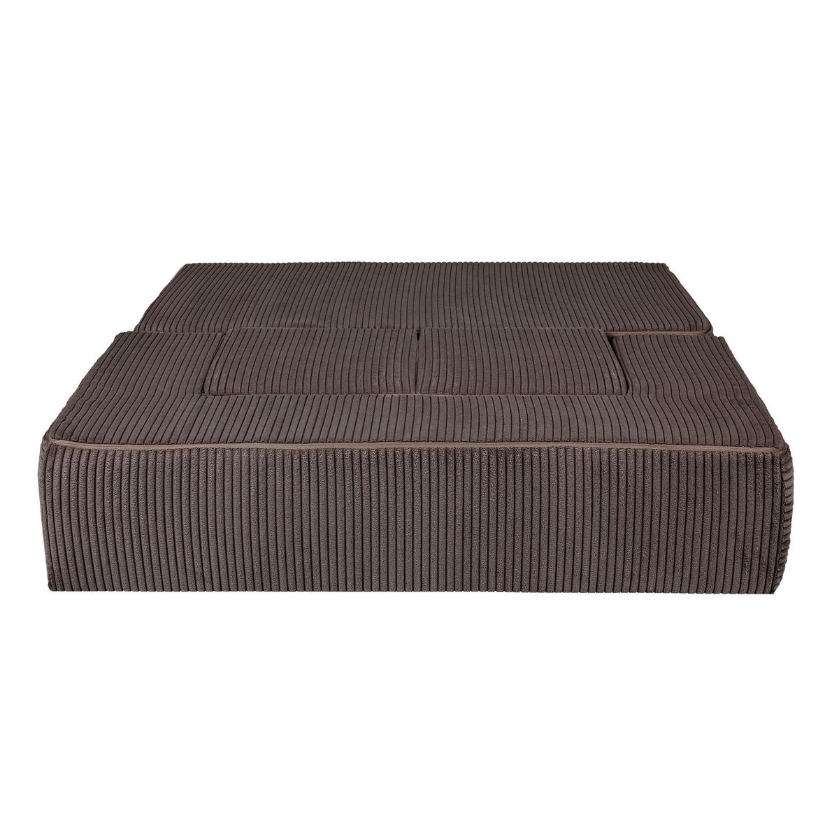 KINDERSOFA, Aesthetic, Cube, Braun - Braun, Textil (96/40/50cm) - MeowBaby