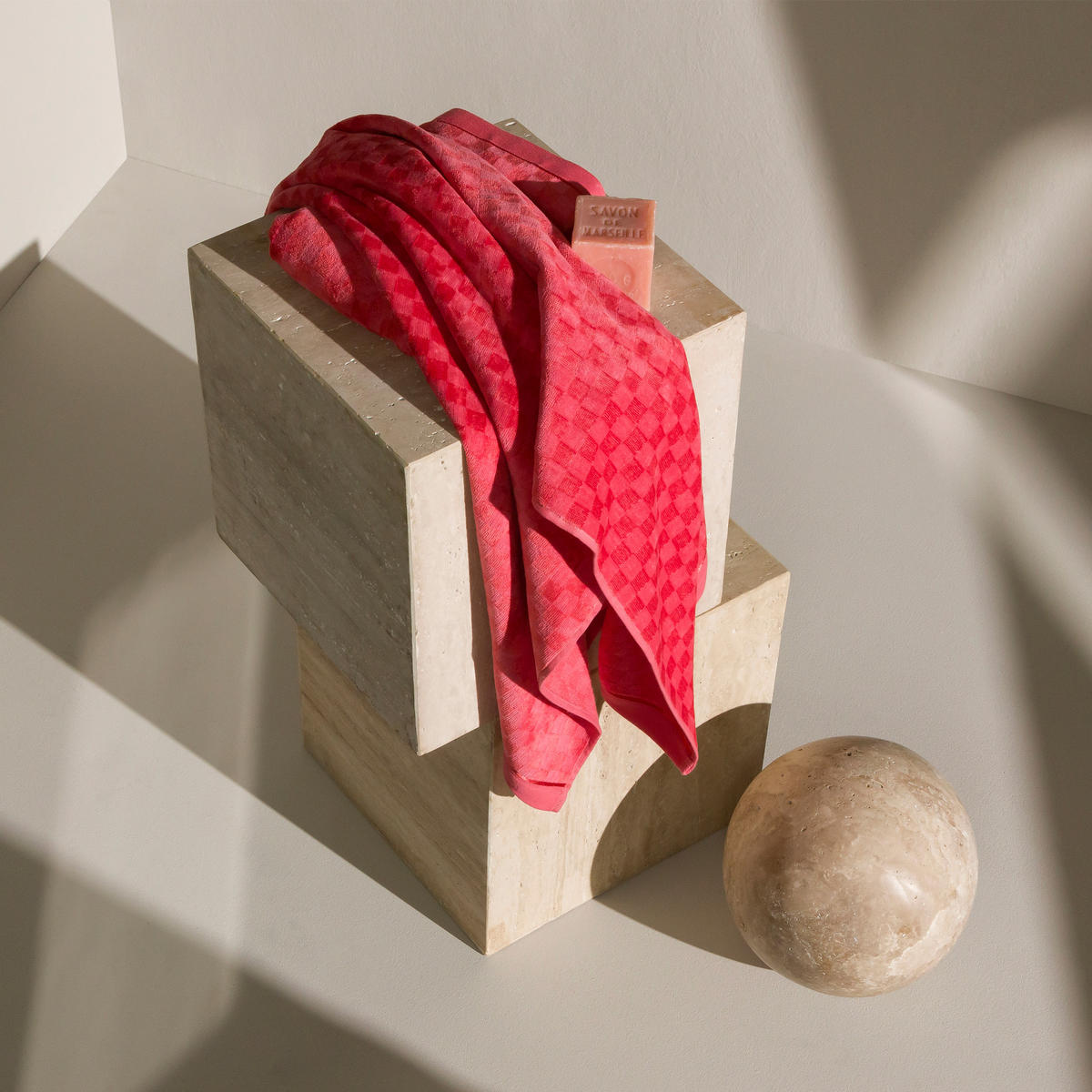 HANDTUCH MONOCHROME - Rosa, Textil (50/100cm) - MÖVE
