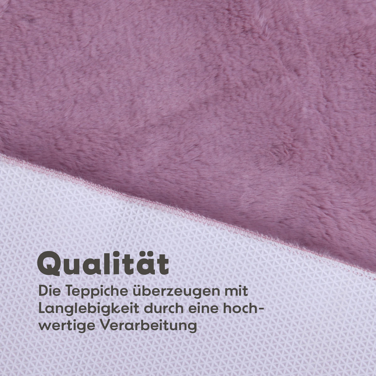 TEPPICH in Felloptik 60x120 cm rose 60x120cm - Hellrosa, Textil (60/120cm)